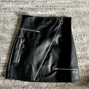 Fashion Nova Mini Leather Skirt